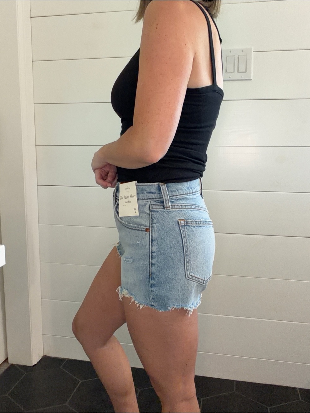 Abercrombie & Fitch Light Blue Mom Shorts